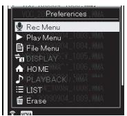 OLYMPUS DM-3, DM-5, DM-650, DM-670 - Performing menu settings during recording, playback, and stop modes - 2
