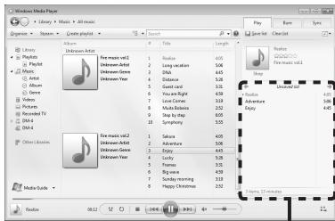 OLYMPUS DM-3,  DM-5,  DM-650,  DM-670 - Click the [Play] tab to open the list window. - 2
