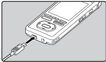 OLYMPUS DM-3, DM-5, DM-650, DM-670 - Charging by connecting to a computer via USB - 1