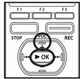OLYMPUS DM-3,  DM-5,  DM-650,  DM-670 - Press the ^+ button again to select [Start], and then press the OK button. - 1