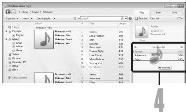 OLYMPUS DM-3,  DM-5,  DM-650,  DM-670 - Click the [Play] tab to open the list window. - 1