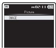 OLYMPUS DM-3,  DM-5,  DM-650,  DM-670 - Select [IMAGE] folder, and then press the OK or button. - 2
