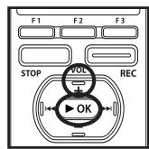 OLYMPUS DM-3,  DM-5,  DM-650,  DM-670 - Press the ^+ or - button to select [File Erase], and then press the OK or  button. - 1