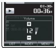 OLYMPUS DM-3,  DM-5,  DM-650,  DM-670 - [Play Menu] Setting Items: - 4
