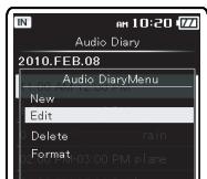 OLYMPUS DM-3, DM-5, DM-650, DM-670 - Editing the schedule - 4