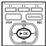 OLYMPUS DM-3, DM-5, DM-650, DM-670 - While the recorder is during recording mode, press the OK button. - 1