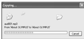 OLYMPUS DM-3, DM-5, DM-650, DM-670 - Transfer will complete. - 3