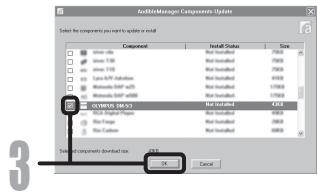 OLYMPUS DM-3, DM-5, DM-650, DM-670 - Adding device to AudibleManager - 3