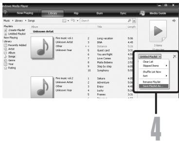 OLYMPUS DM-3, DM-5, DM-650, DM-670 - Windows Media Player 11 - 3