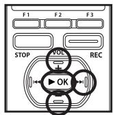 OLYMPUS DM-3, DM-5, DM-650, DM-670 - Press the + or - button to select the item to set, and then press the OK or I button. - 1
