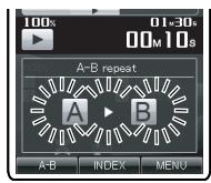 OLYMPUS DM-3, DM-5, DM-650, DM-670 - How to begin segment repeat playback - 3