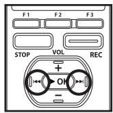 OLYMPUS DM-3, DM-5, DM-650, DM-670 - Press the or button to move to the next image file. - 1