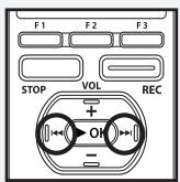 OLYMPUS DM-3, DM-5, DM-650, DM-670 - Press the or button to select the item to set. - 1