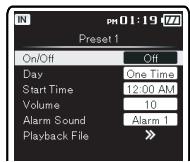 OLYMPUS DM-3, DM-5, DM-650, DM-670 - Press the + or - button to select the item to set, and then press the OK or I button. - 2