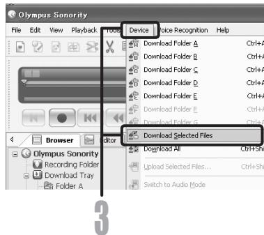 OLYMPUS DM-3, DM-5, DM-650, DM-670 - Download the voice file. - 1