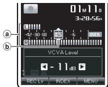OLYMPUS DM-3, DM-5, DM-650, DM-670 - Adjust the start/stop actuation level: - 2