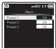 OLYMPUS DM-3, DM-5, DM-650, DM-670 - Press the + or - button to select a preset number, and then press the OK or button. - 2
