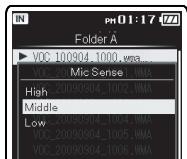 OLYMPUS DM-3, DM-5, DM-650, DM-670 - Performing menu settings during recording, playback, and stop modes - 6