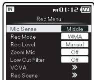 OLYMPUS DM-3,  DM-5,  DM-650,  DM-670 - Making settings from [Preferences] on the [Home] menu display - 6