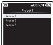 OLYMPUS DM-3,  DM-5,  DM-650,  DM-670 - [Alarm Sound] setting: - 2