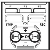 OLYMPUS DM-3, DM-5, DM-650, DM-670 - Press the or button to select the item to set. - 1