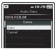 OLYMPUS DM-3, DM-5, DM-650, DM-670 - Deleting a schedule - 6