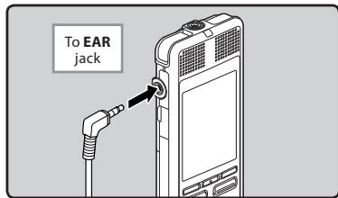 OLYMPUS DM-3, DM-5, DM-650, DM-670 - Playback through earphone - 1
