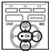 OLYMPUS DM-3, DM-5, DM-650, DM-670 - Press the OK or button. - 1