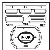 OLYMPUS DM-3, DM-5, DM-650, DM-670 - Press the OK button to complete the setting. - 1
