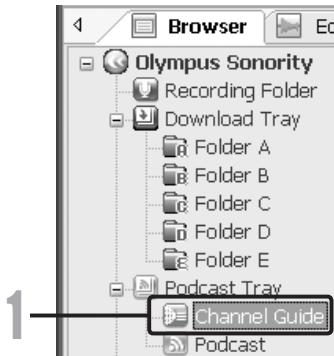OLYMPUS DM-3, DM-5, DM-650, DM-670 - Click the program you desire from the program list. - 1