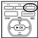 OLYMPUS DM-3, DM-5, DM-650, DM-670 - In the calendar display, press the F3 (MENU) button. - 1