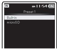 OLYMPUS DM-3,  DM-5,  DM-650,  DM-670 - [Memory Select] setting: - 2