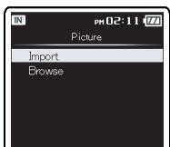 OLYMPUS DM-3, DM-5, DM-650, DM-670 - Importing images - 4