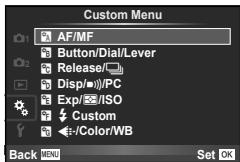OLYMPUS E-P5 - Custom Menu - 1