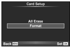 OLYMPUS E-P5 - Formatting the card (Card Setup) - 1