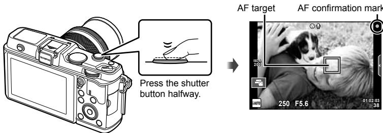 OLYMPUS E-P5 - Adjust the focus. - 1
