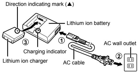 OLYMPUS E-P5 - Charging the battery. - 1