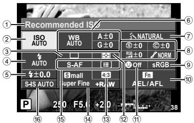 OLYMPUS E-P5 - LV super control panel - 1