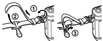 OLYMPUS E-P5 - Attaching the strap - 1