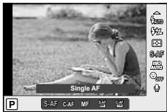 OLYMPUS E-P5 - Choosing a focus mode (AF mode) - 1