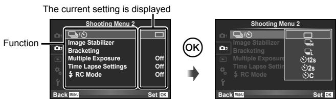 OLYMPUS E-P5 - Using the menus - 2