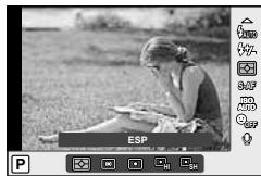 OLYMPUS E-P5 - Choosing how the camera measures brightness (metering) - 1