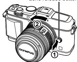 OLYMPUS E-P5 - Removing the lens from the camera - 1
