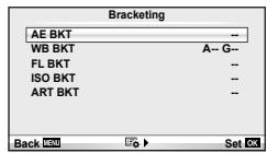 OLYMPUS E-PM1 - Varying settings over a series of photographs (bracketing) - 2