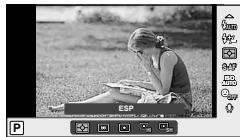 OLYMPUS E-PM1 - Choosing how the camera measures brightness (metering) - 1
