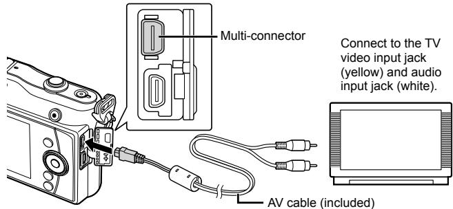 OLYMPUS E-PM1 - Connection via AV cable - 1
