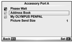 OLYMPUS E-PM1 - Editing the address book - 1