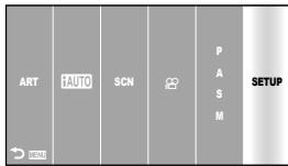 OLYMPUS E-PM1 - Use  to select [SETUP] and press OK. - 1