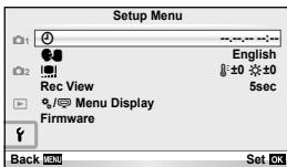OLYMPUS E-PM1 - Setup Menu - 1