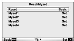 OLYMPUS E-PM1 - Using reset settings - 1